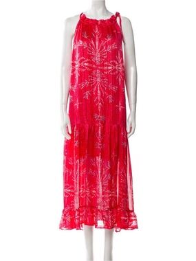 Sabina Musayev Fuchsia Halter Maxi Dress
